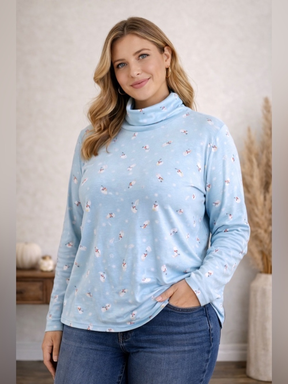 White Stag Snowman Turtleneck